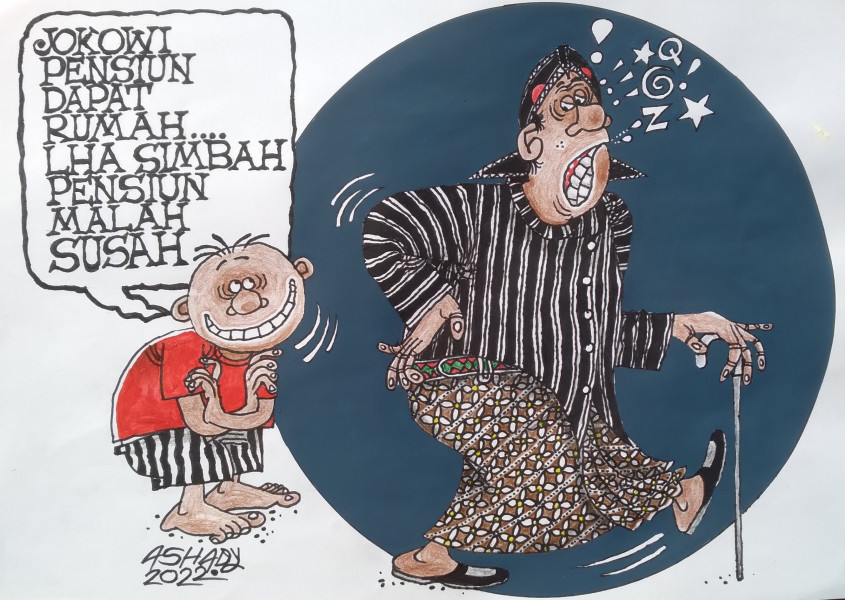Pensiun dapat rumah. Karikatur oleh Ashady/JPNN.com